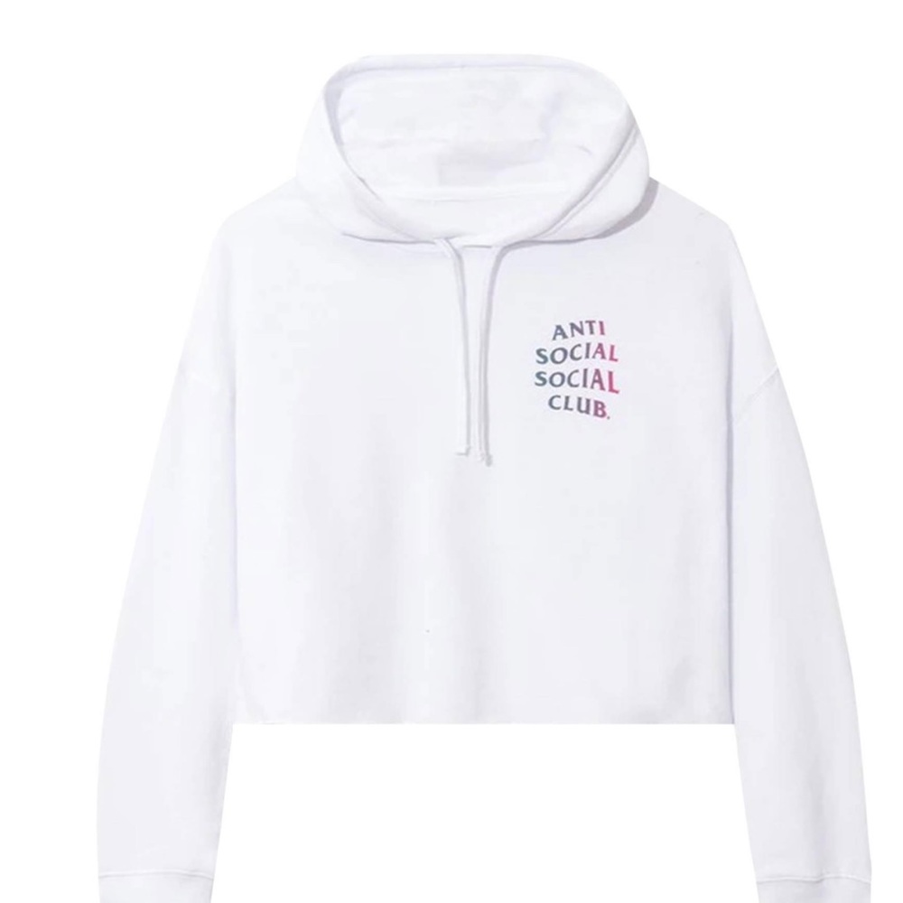 ANTI SOCIAL SS21 White cropped sweater shirt SIZE S NWT